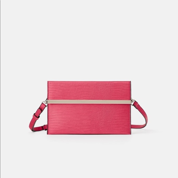 ZARA Animal Embossed Two Compartment Crossbody Bag - Picture 1 of 8